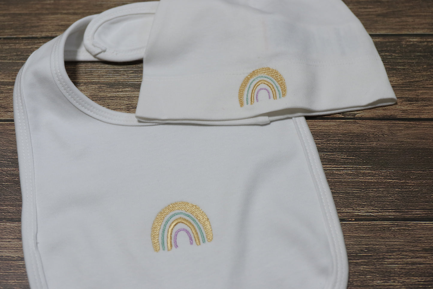 Rainbow Hat & Bib set