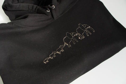 Adult 5 Elephant Family Hoodie